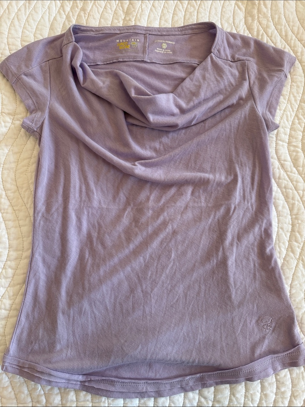Mountain Hardwear Lavender Cowl Neck Cap Sleeve Camisole